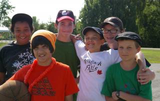 Group of boy campers